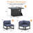 Anevaeh 8-Person Outdoor Patio All-Aluminum Sectional Conversation Set with Fire Pit Table and Cushions-1131677167