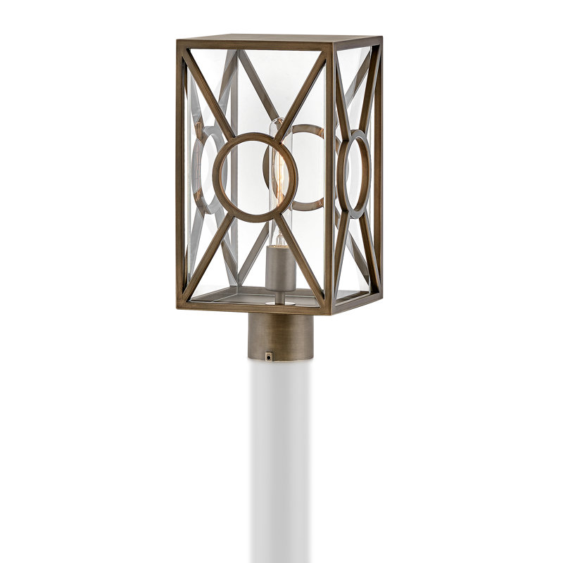 Lanterne d'extérieur à une lumière avec finition bord de mer 15,5 po Brixton, Bronze brillant