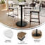 Plateau de table commercial à surface lisse avec base ronde à hauteur de barre-27686049-27686077