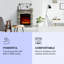 Lienz Klarstein 66cm W Grey Electric Fireplace