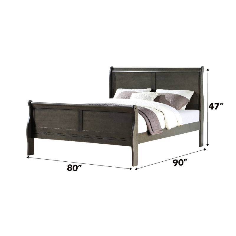 Très grand lit gris foncé pour une bonne nuit de sommeil, King, Dark Grey