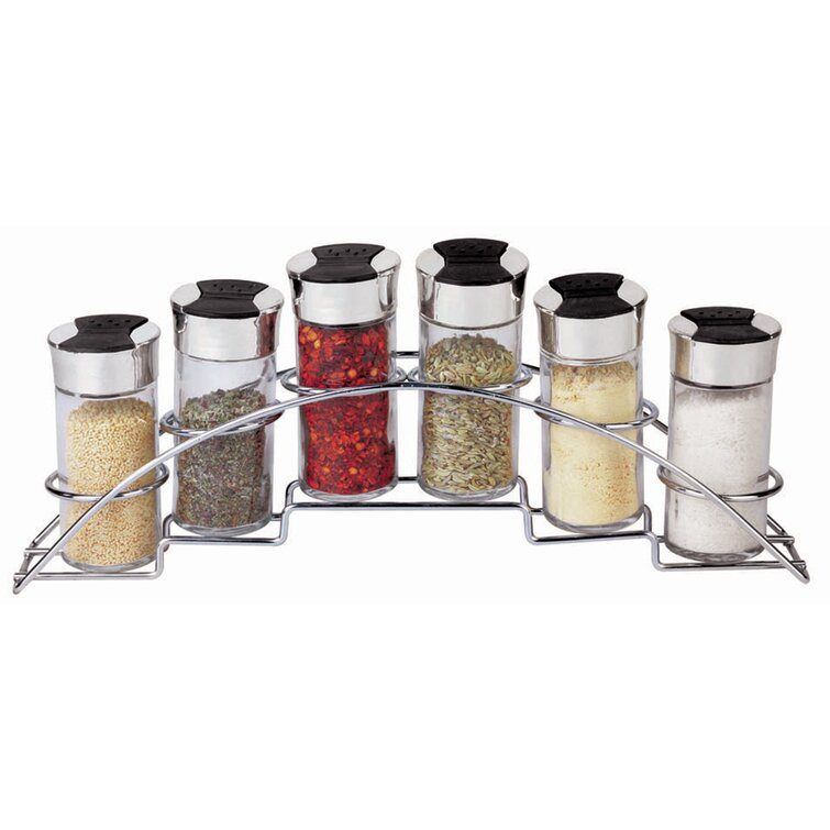 Winston Porter 6 Jar Spice Jar & Rack Set