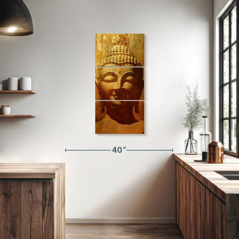 Antique Buddha Head, 38" H x 18" W