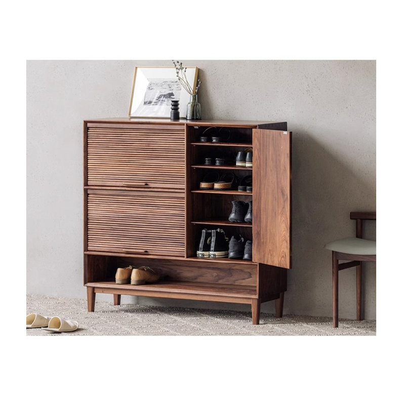 Armoire de rangement pour chaussures en bois massif 27 paires