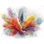 Fleur abstraite avec reproduction de texture sur toile