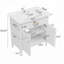 Meuble-lavabo 30 po avec lavabo, portes à fermeture douce, tablette réglable, pieds en bois massif, blanc-85965595