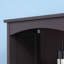 Armoire de rangement pour salle de bain, unité de rangement pour salle de bain autoportante, grande tour en lin avec tablettes à 3 niveaux et tiroir, brun