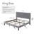 Divino Tufted Upholstered Platform Bed with Adjustable Headboard-256617289-256617291
