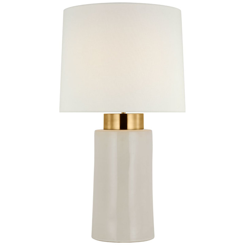 Xian Table Lamp, Ivory/Soft Brass