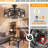 Outdoor Ceiling Fan With Light: 26" Caged Ceiling Fans With Remote App Control For Patio Kitchen Bedroom - Farmhouse Fandelier Flush Mount Lights Fixture Reversible 6 Speed Timer Black