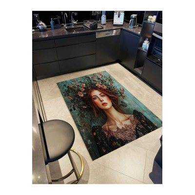 Tapis décoratif lavable à la machine Modern