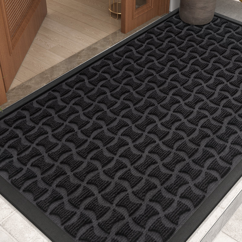 Non-Slip Outdoor Doormat, 48" W x 72" L, Black