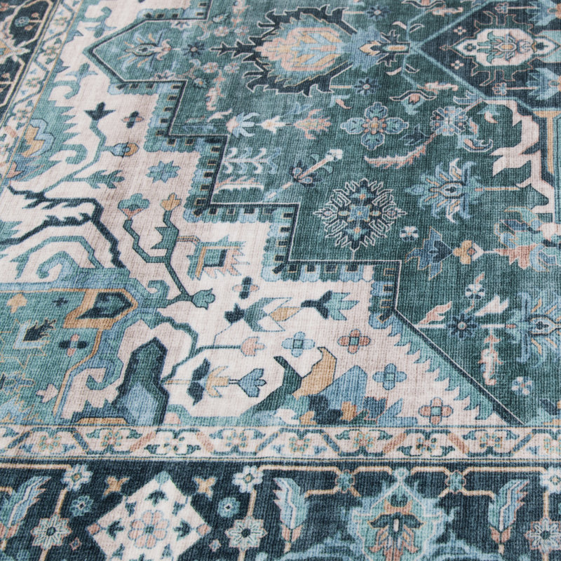 Gamber Washable Oriental Indoor Rug, Rectangle 7'6" x 9'6"