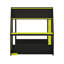 Lit superposé double avec bureau, lumière DEL et station de charge USB, structure de lit mezzanine en bois avec 2 tablettes de rangement-2134125294