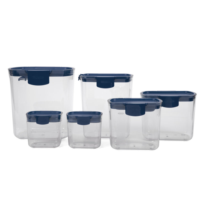 Food Storage Container, Clear/Blue