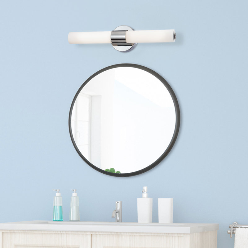 Barre d'éclairage de salle de bain 2 lumières à intensité variable Saber, Chrome