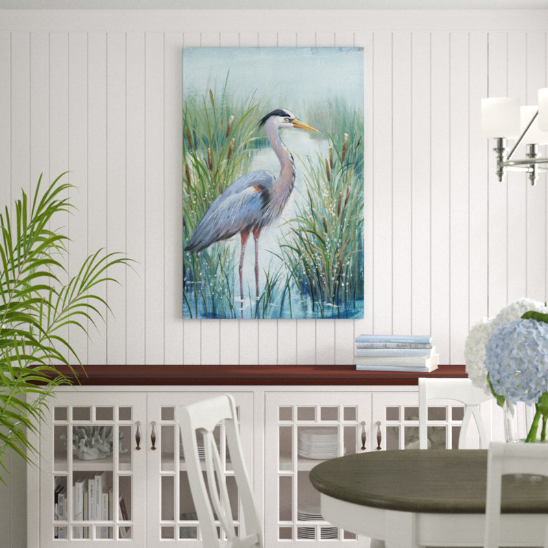 Marsh Heron I by Timothy O' Toole - 1 Piece Painting, 122cm H x 81cm W, Wrapped Canvas