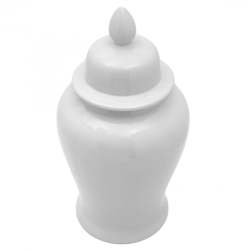 Timeless Chinese Temple Jar, 24", White