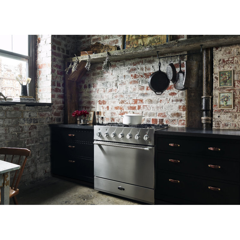 Mercury 36" 4.5 Cubic Feet Dual Fuel Freestanding Convection Range, Salcombe Blue