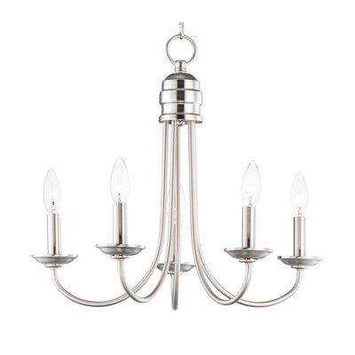 Lustre traditionnel / classique à 5 lumières de style bougie Ashunta