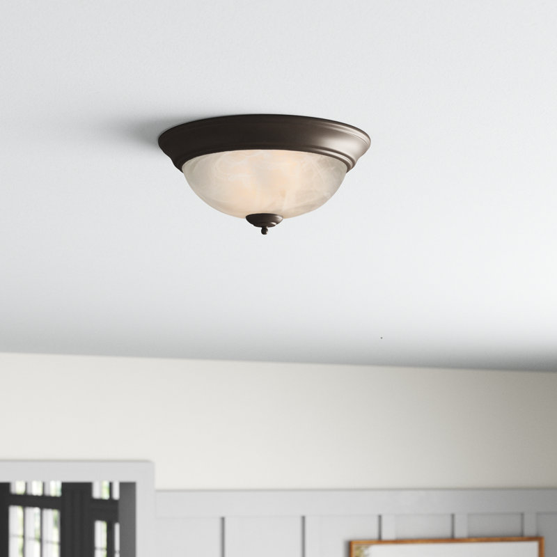 Plafonnier encastré 3 lumières Coatbridge, H 6,5 po x l 15 po, Nickel brossé