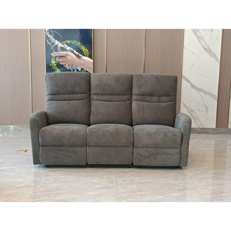 2 Seater Cotton Blend Reclining Loveseat, 3