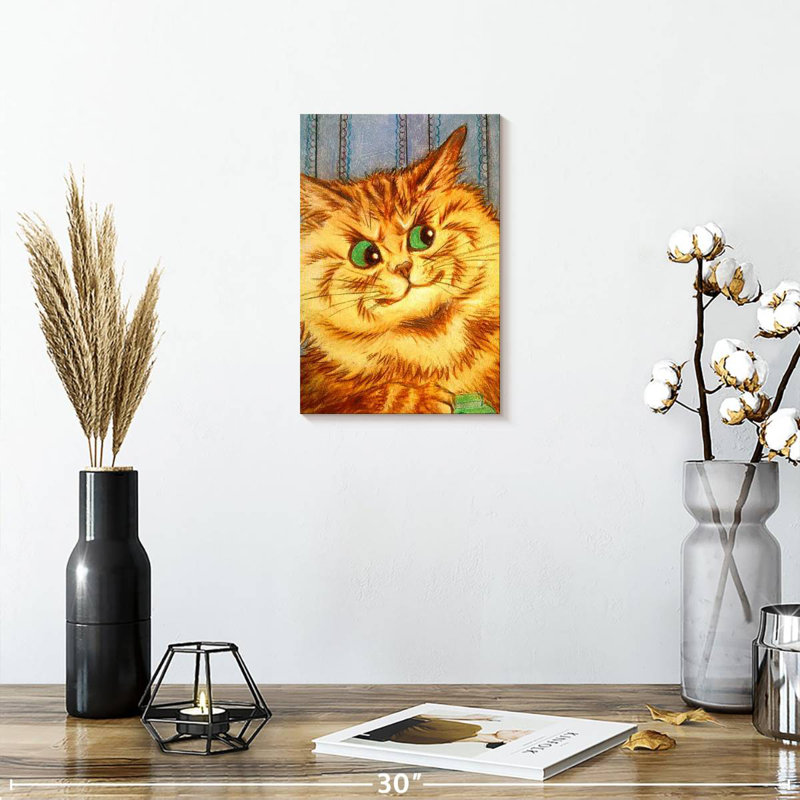 Brampt Quizzical Cat, 12" H x 8" W