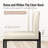 Catharinus 24 inch Upholstered Counter Stool with Non Slip Feet Black Metal Base for Kitchen-1810459056