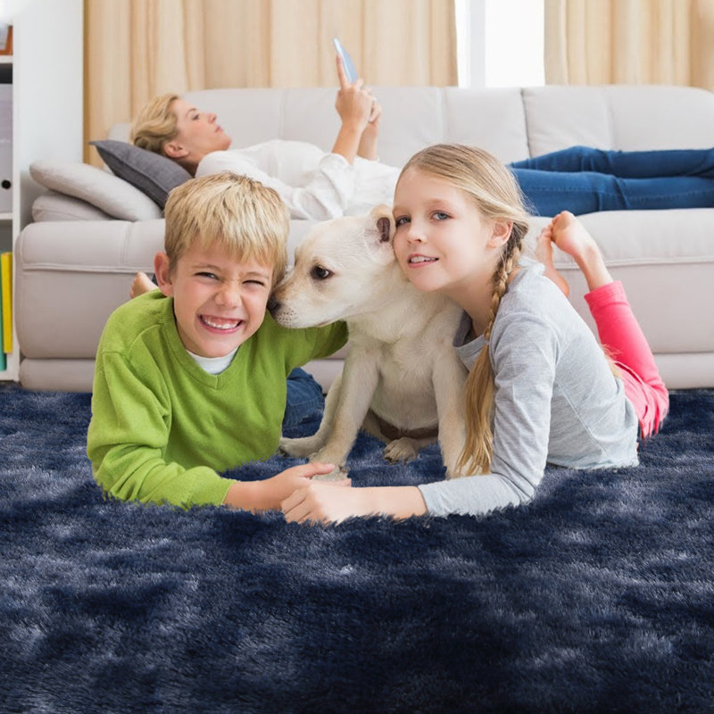 Tapis à poils longs pelucheux et pelucheux à poils longs Tie-Dye, Tapis de couloir 2 pi x 6 pi