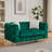 FX 61.25-Inch Modern Luxury Velvet Sofa With Chesterfield Quilted Button Accents, Includes 2 Pillows And Metal Legs-1010164996-1010164998