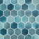Spectrum Silk Hexagon 2 Inch Recycled Glass Mosaic Wall and Floor Tile