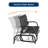 Etherton Powder Coated Steel Outdoor Bench