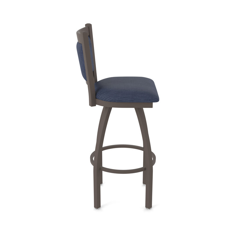 Tabouret pivotant Hadleigh, Tabouret de comptoir (siège d'une hauteur de 25 p, Bronze, Tissu - ancre graphique
