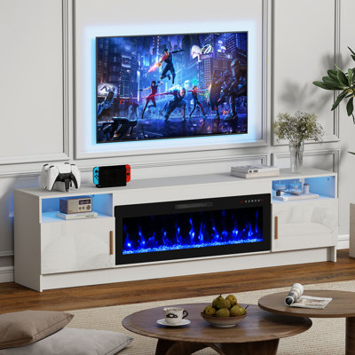 80" Electric Fireplace TV Stand 