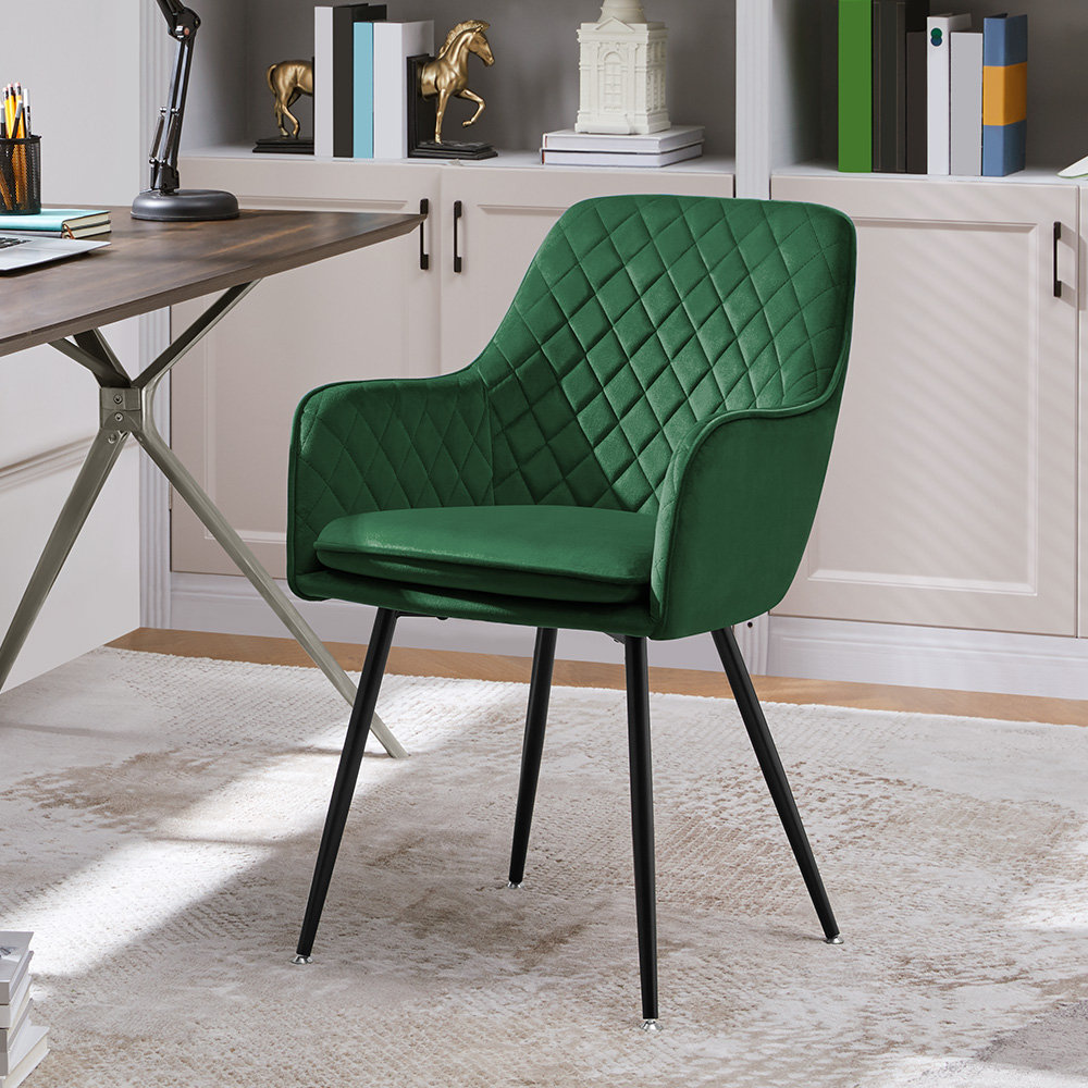 50cm H Tufted Velvet Upholstered Armchairs, Dinning chairs