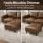 L-Shaped Modular Sectional Sofa, 3-Seat Upholstered Couch with Storage Ottoman, Breathable Faux Leather Upholstered Sofa with Solid Wood Legs, Modern Convertible Sectional Sofa for Living Room, Apartment