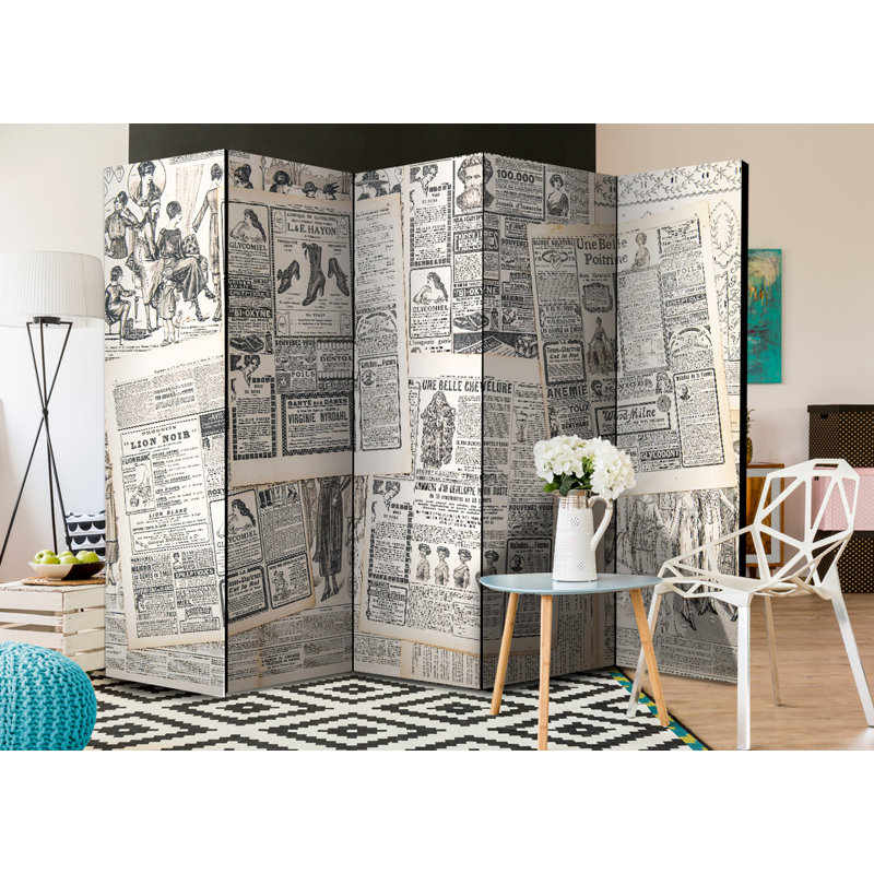 Craut Solid Wood Folding Room Divider, 5