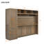 Lit double en bois antique avec garde-robe, tiroirs et espaces de rangement pratiques - Économie d'espace et tablettes polyvalentes de haute qualité