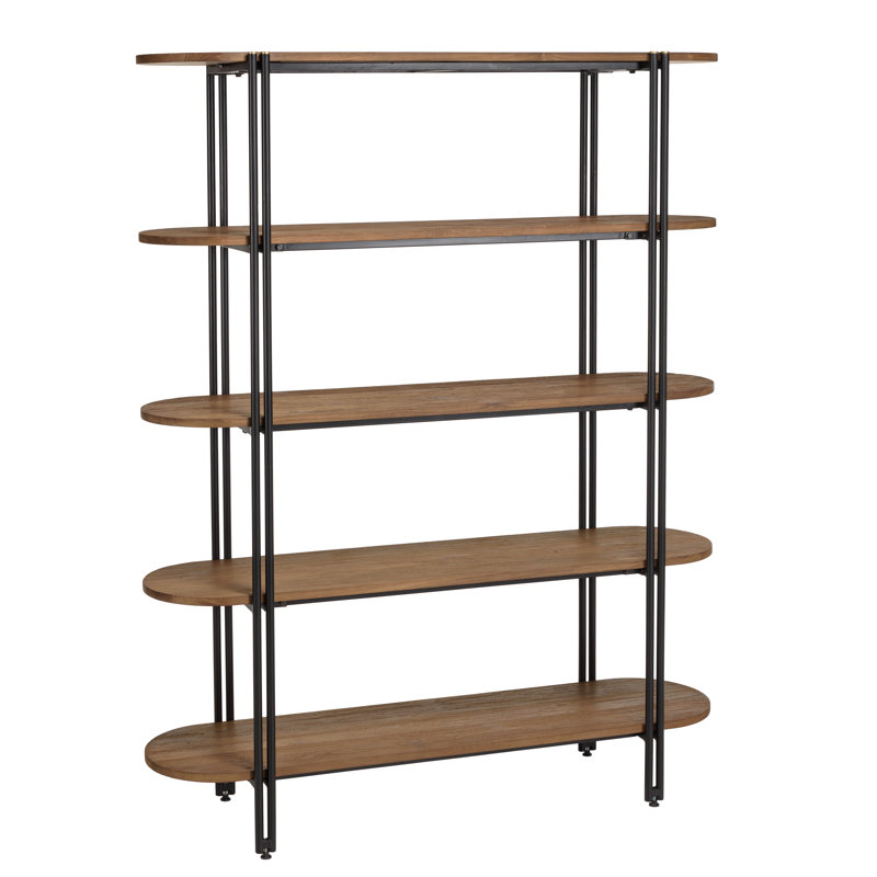 Aalam 180 cm H x 140 cm W Iron Etagere Bookcase