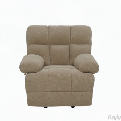 Fauteuil inclinable manuel berçant avec tissu Nubby