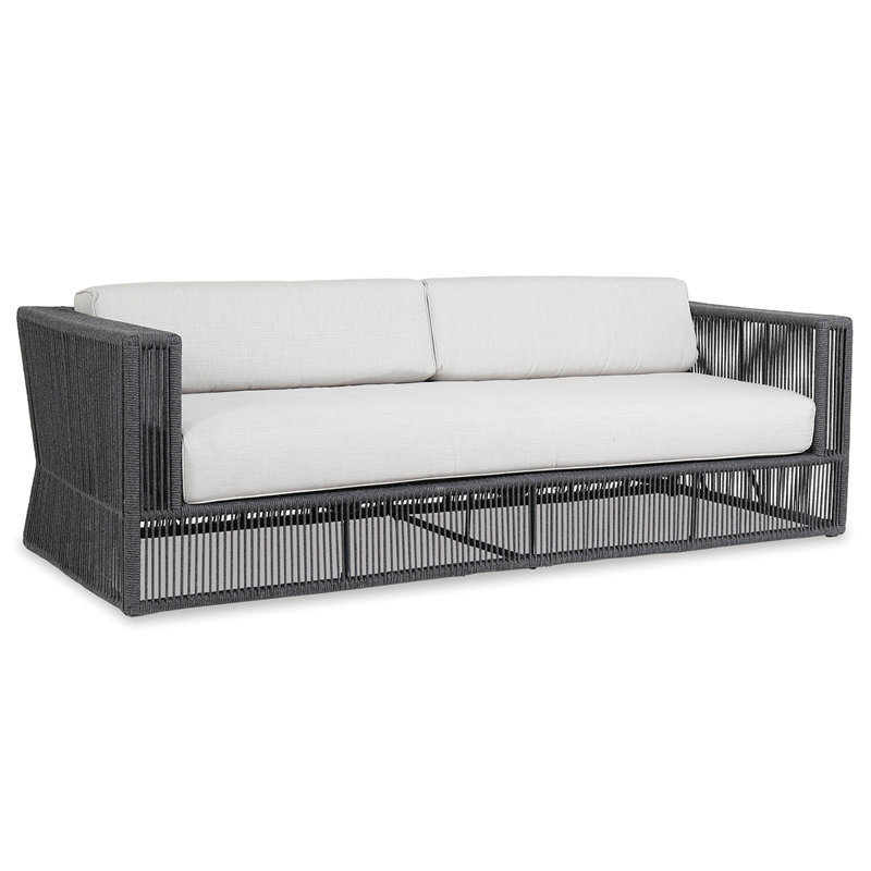 Milano Outdoor 3 - Seat Patio Sofa, Echo Ash Sunbrella®