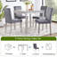 Ensemble de table de salle à manger en bois 5 pièces, ensemble de table de cuisine avec une table carrée et 4 chaises rembourrées, table de salle à manger en bois avec décoration en cristal et ensemble de chaises pour la cuisine, la salle à manger,