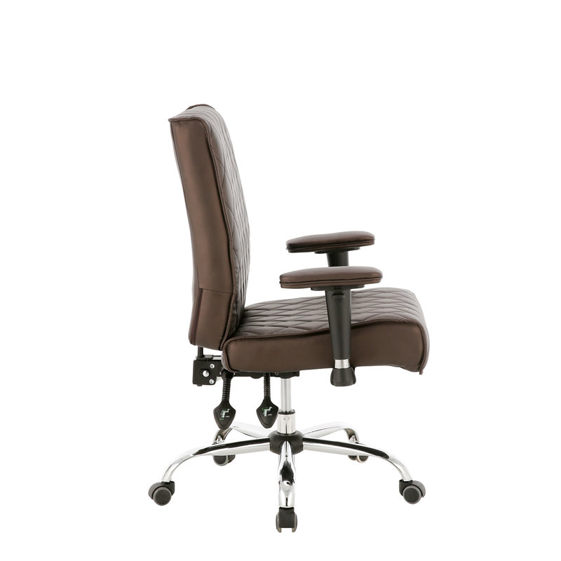 Fauteuil de conférence ergonomique en similicuir, Café
