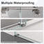 Porte de douche coulissante simple sans cadre de 56 à 60 po x H 72 po - Verre trempé transparent de 5/16 po (8 mm), conception à dérivation-117492617