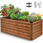 Jardinière surélevée en acier galvanisé de 1,83 m x 0,91 m x 0,61 m, bac à fleurs extérieur extra-profond en métal-2083249103