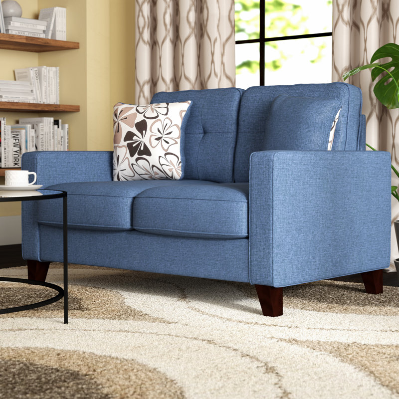 Carmenlita Upholstered 51'' Loveseat, Ocean Blue