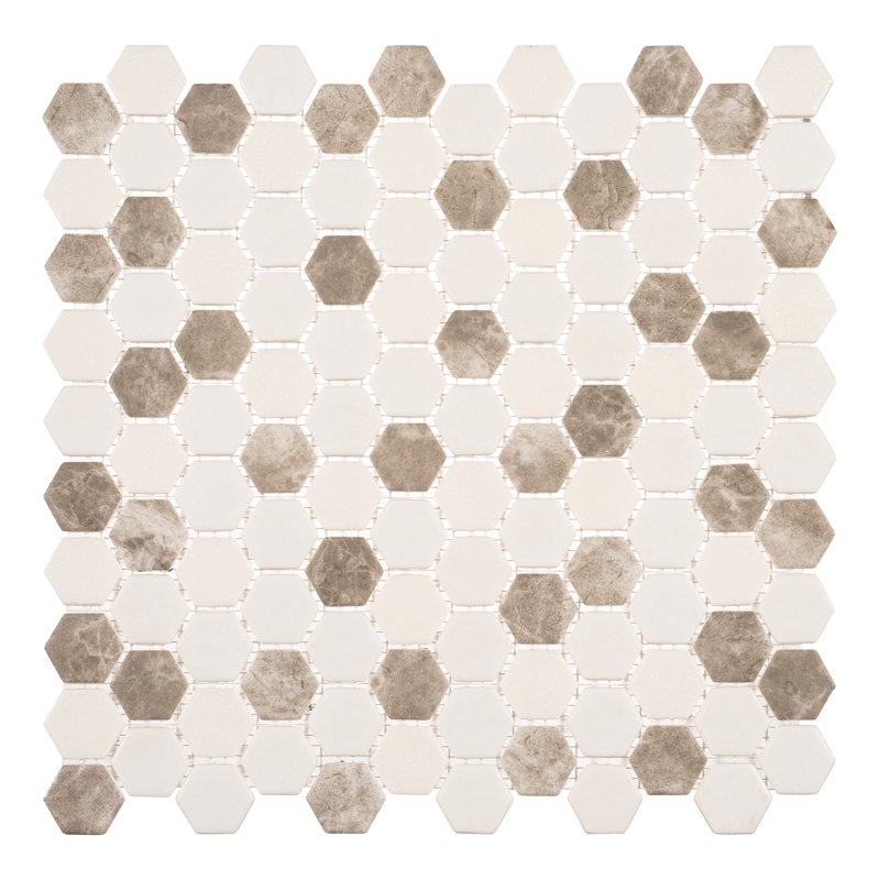 Dosseret de cuisine en mosaïque de verre Trillions Hexagon Honeycomb, salle de bain, douche, piscine, mur et plancher, Gruau