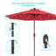 Parasol d'extérieur à DEL 9 pi pour terrasse, bord de piscine et patio Kanila-974534568