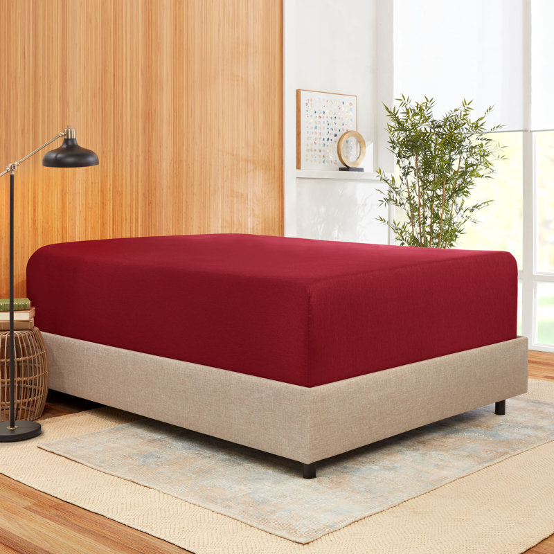 Premium Microfiber Fitted Sheet, California King Fitted Sheet, Burgundy Red