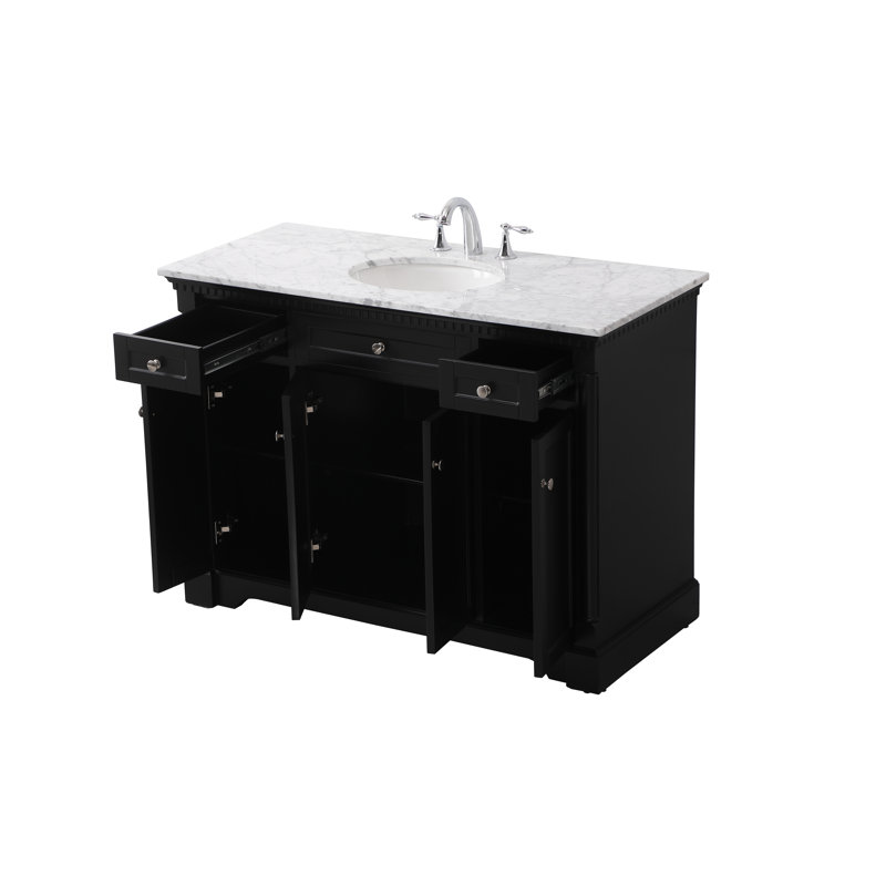 Ensemble de meuble-lavabo simple 48 po Clarence, Noir